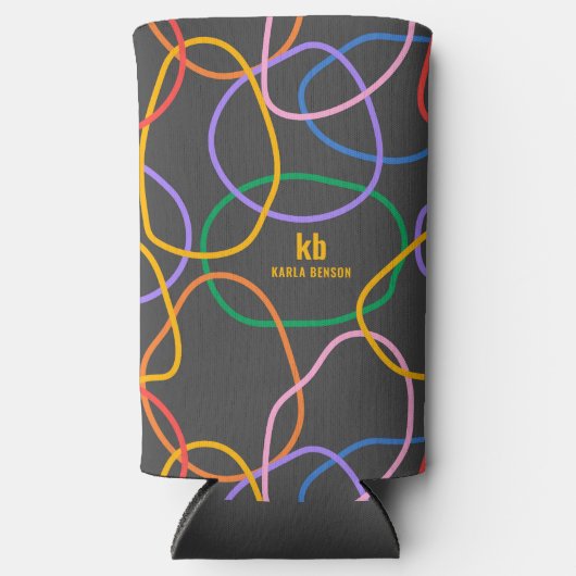 Kleurrijk Abstract golvend lijnenpatroon (Voorkant)