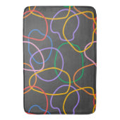 Kleurrijk Abstract golvend lijnenpatroon Badmat (Voorkant Verticaal)
