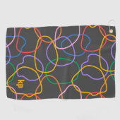 Kleurrijk Abstract golvend lijnenpatroon Golfhanddoek (Horizontaal)