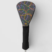 Kleurrijk Abstract golvend lijnenpatroon Golfheadcover (Voorkant)