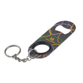 Kleurrijk Abstract golvend lijnenpatroon Mini Flessenopener (Voorkant Gekanteld)