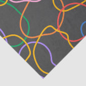 Kleurrijk Abstract golvend lijnenpatroon Tissuepapier (Detail)