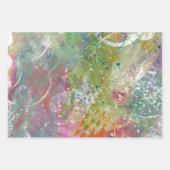 Kleurrijk Abstract Groen Alle keren Inpakpapier Vel (Voorkant 3)