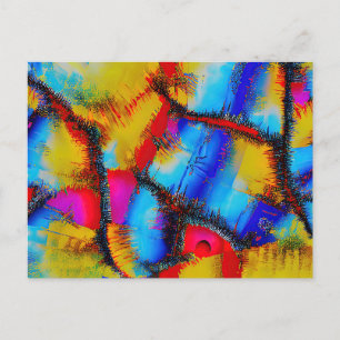 Kleurrijk Abstract hechtpatroon Briefkaart