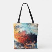 Kleurrijk Abstract Hedendaags Kunstwerk Draagtas (Achterkant)