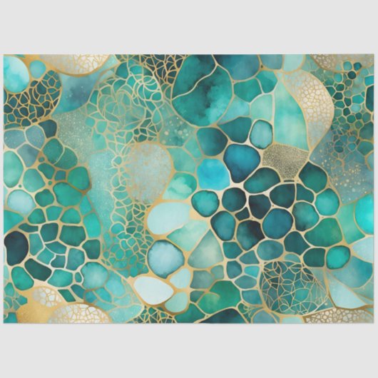 Kleurrijk Abstract Ink Art Tissue Papier (Voorkant)