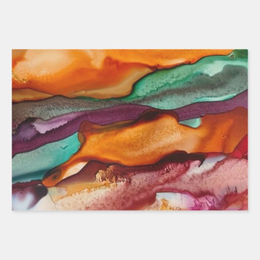 Kleurrijk Abstract Inpakpapier Vel (Voorkant 3)