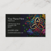 Kleurrijk Abstract Keltisch Ontwerp Iers Visitekaa Visitekaartje (Voorkant)