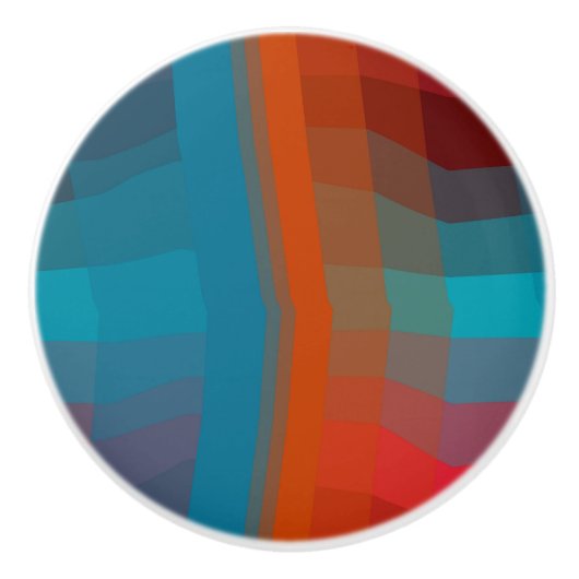 Kleurrijk Abstract Keramische Knop (Voorkant)