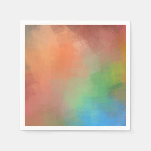 Kleurrijk Abstract Kunst Sjabloon Elegant Modern Servet (Voorkant)