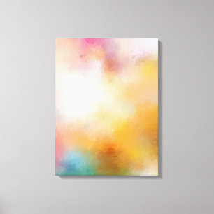 Kleurrijk Abstract Kunstblauw Rood Geel Canvas Afdruk
