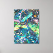 Kleurrijk Abstract kunstwerk op uitgerekt canvas (Voorkant)