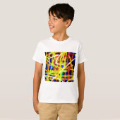 Kleurrijk Abstract kunstwerk T-shirt (Voorkant volledig)