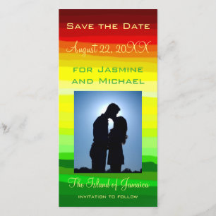 Kleurrijk Abstract landschap - Sla de datum op Save The Date