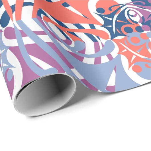 Kleurrijk Abstract LEAF-patroon Cadeaupapier (Rol Hoek)