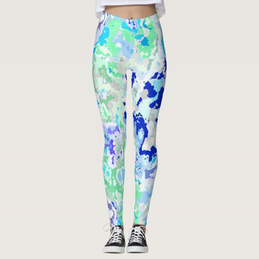 Kleurrijk Abstract Leggings (Voorkant)