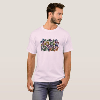 Kleurrijk Abstract Menselijk Patroon T-Shirt | Mod