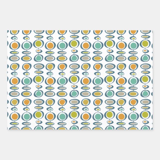 Kleurrijk Abstract midden eeuw modern patroon Inpakpapier Vel (Voorkant 2)