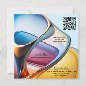 Kleurrijk Abstract Modern Art Vrijgezellenfeest Kaart (Achterkant)