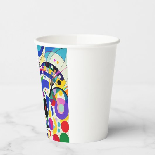 Kleurrijk Abstract modern kunstontwerp Papieren Bekers (Links)