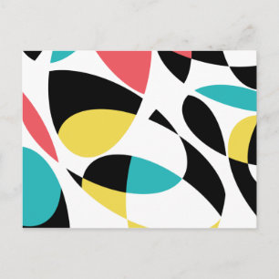 Kleurrijk, abstract, modern, leuk geometrisch patr briefkaart
