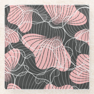 Kleurrijk abstract, naadloos artistiek patroon. glazen onderzetter