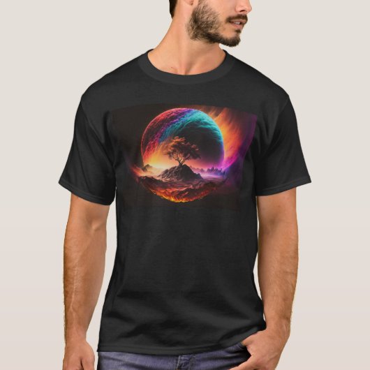 kleurrijk abstract natuurlijk T-shirt (Voorkant)