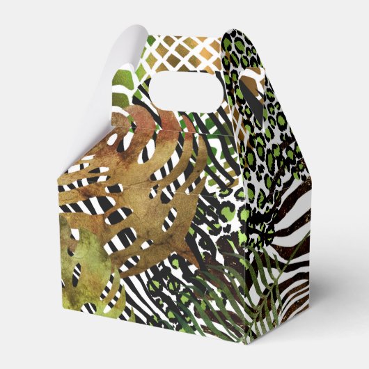 Kleurrijk abstract oerwoud bedankdoosjes (Achterkant)