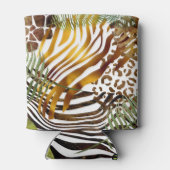 Kleurrijk abstract oerwoud blikjeskoeler (Achterkant)