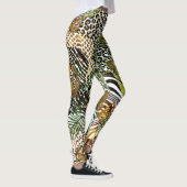 Kleurrijk abstract oerwoud leggings (Rechts)