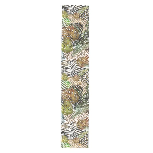 Kleurrijk abstract oerwoud medium tafelloper (Voorkant)