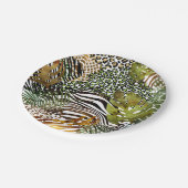 Kleurrijk abstract oerwoud papieren bordje (Gekanteld)