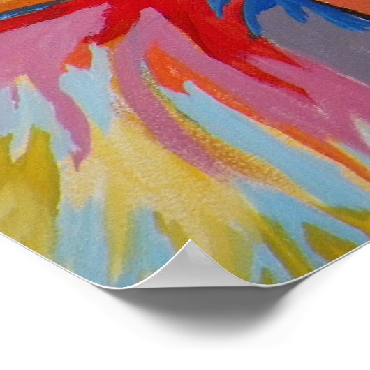 Kleurrijk Abstract Oerwoud Poster (Hoek)