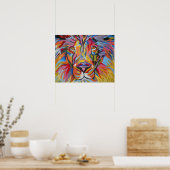 Kleurrijk Abstract Oerwoud Poster (Keuken)