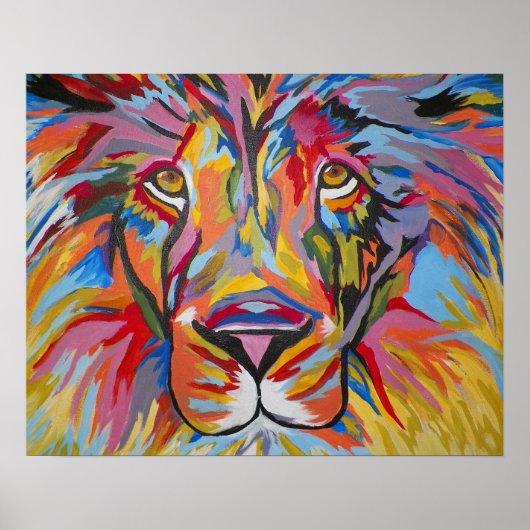 Kleurrijk Abstract Oerwoud Poster (Voorkant)