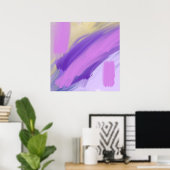 Kleurrijk abstract olieverfschilderij poster (Thuiskantoor)