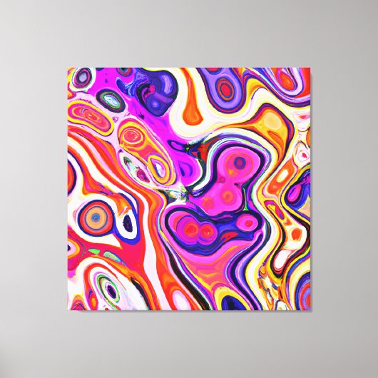 Kleurrijk abstract ontwerp in focus canvas afdruk (Voorkant)
