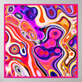Kleurrijk abstract ontwerp in focus poster (Voorkant)
