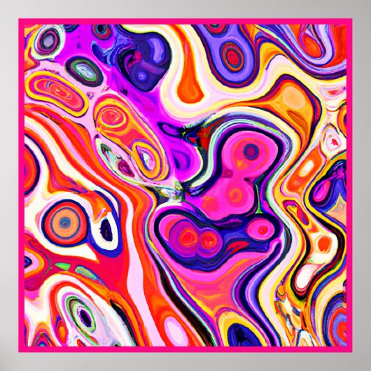 Kleurrijk abstract ontwerp in focus poster (Voorkant)