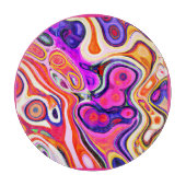 Kleurrijk abstract ontwerp in focus snijplank (Voorkant)