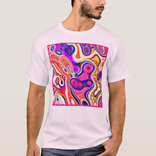 Kleurrijk abstract ontwerp in focus t-shirt