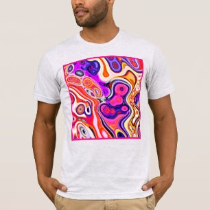 Kleurrijk abstract ontwerp in focus t-shirt