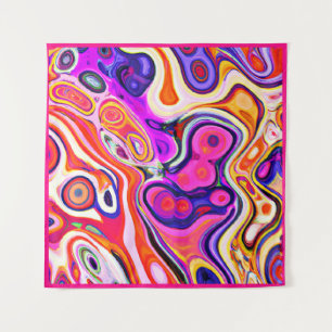 Kleurrijk abstract ontwerp in focus wandkleed