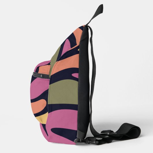 Kleurrijk abstract ontwerp sling bag (Rechts)