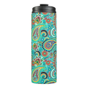 Kleurrijk Abstract Paisley Pattern Thermosbeker