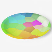 Kleurrijk abstract papieren bordje (Gekanteld)