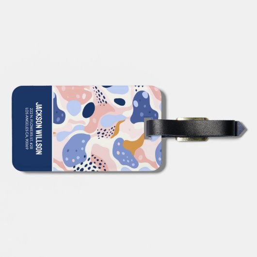 Kleurrijk Abstract patroon Bagagelabel (Achterkant horizontaal)