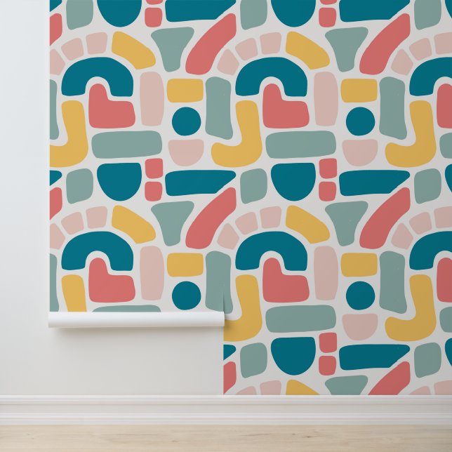 Kleurrijk Abstract patroon Behang (Applicatie)