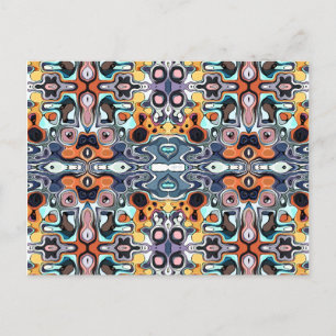 Kleurrijk Abstract patroon Briefkaart