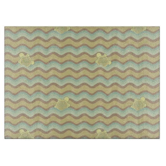 kleurrijk abstract patroon, golven snijplank (Voorkant)